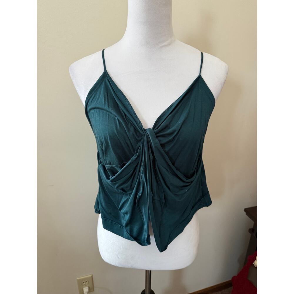Anthropologie Teal Drape Cami Tank